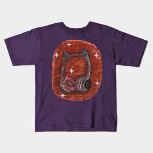 Sparkling Headphones Kids T-Shirt